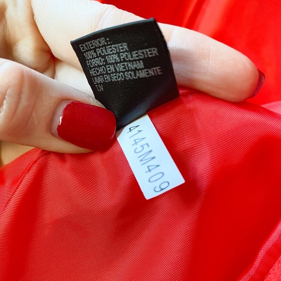 PRESTON & YORK Women's Scarlet Red Zebra Zip Pockets Open Front Blazer sz 8 - Picture 9 of 9